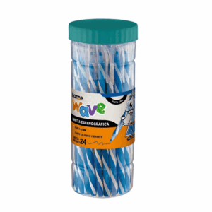 Caneta Esferográfica Wave Azul 1.0mm - TRIS BAZZE - POTE 24 UND