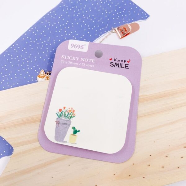 Bloco de Notas Adesivado 76 x76mm Cactus - IMPORTADO - UND