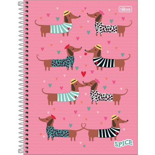 Caderno Espiral Capa Dura Universitário 1 Matéria Spice Feminino Tilibra