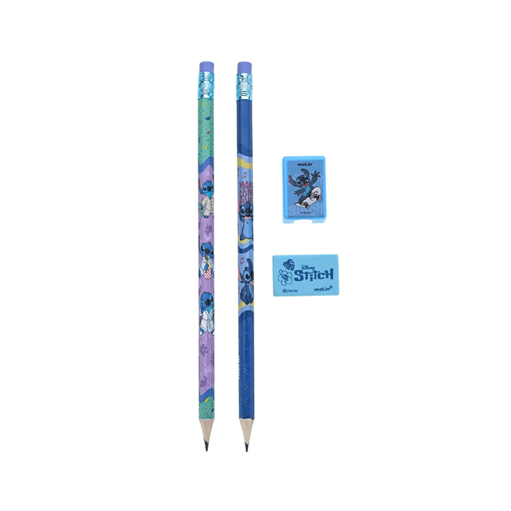 Kit Escolar 4 peças Stitch - MOLIN - BLISTER