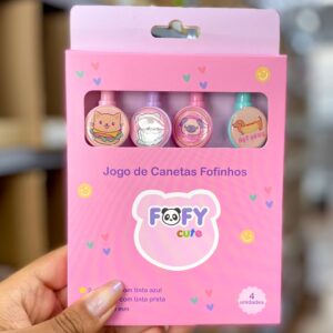 Jogo Canetas Fofinhos - FOFY - BLISTER 4 UND