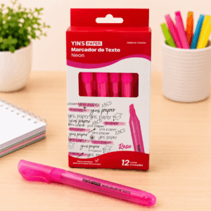 Marca Texto Neon Rosa - YINS PAPER - UND