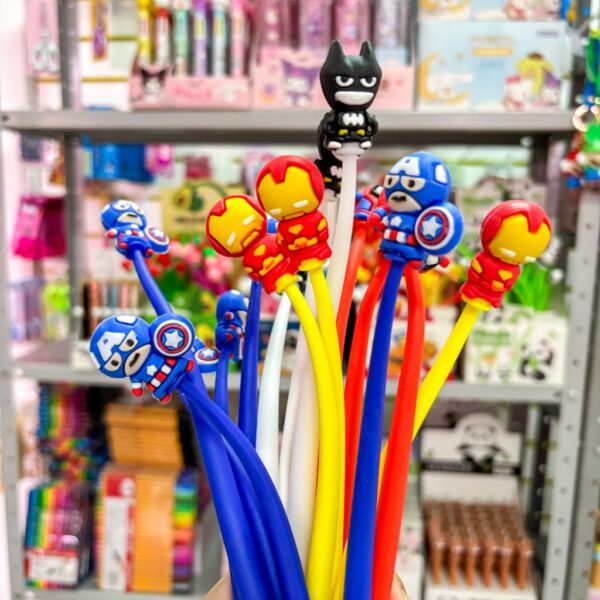 Caneta Flexível Dançante Super Heróis