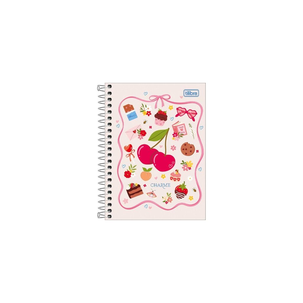 Caderneta Espiral Capa Dura 1/8 Charme 80 Fls 11x15,4cm - TILIBRA - UND