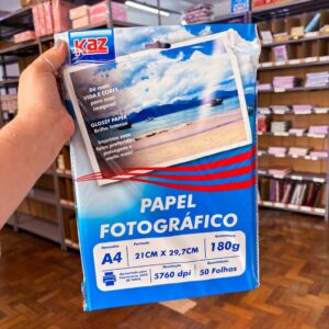 Papel Fotográfico Glossy  A4 180g - KAZ - UND