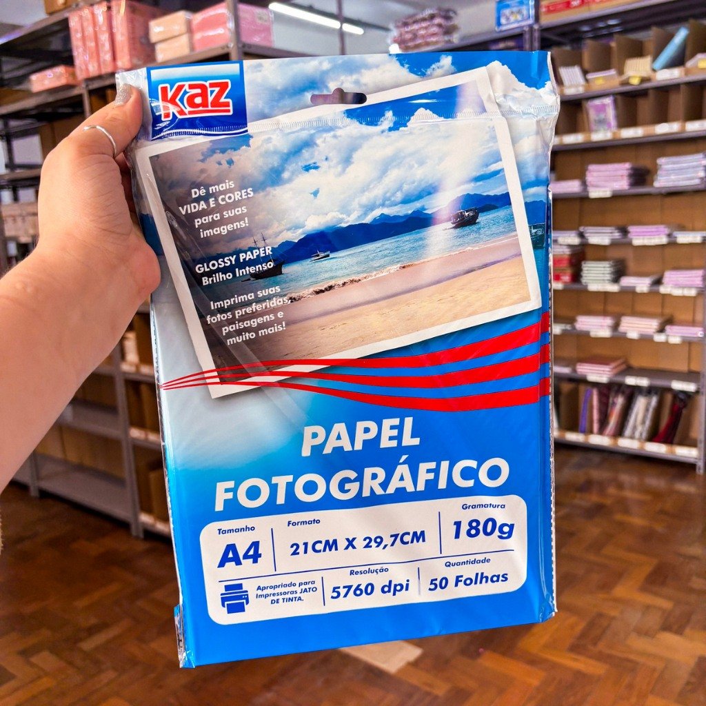 Papel Fotográfico Glossy  A4 180g - KAZ - UND