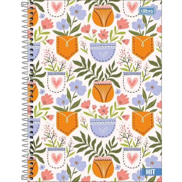 Caderno Espiral Capa Dura Universitário 1 Matéria Hit Feminino Tilibra