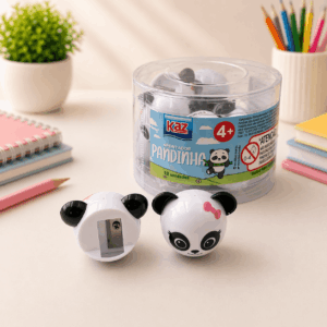 Apontador Coletor 1 Furo Pandinha - KAZ - POTE 12 UND