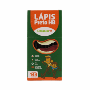 Lápis Preto Hb Redondo Leo e Leo - Cx 144 Und