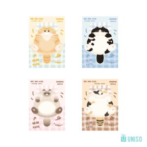 Bloco de Notas Adesivo Gato Fluffly 9x12,8cm - UNISO - UND