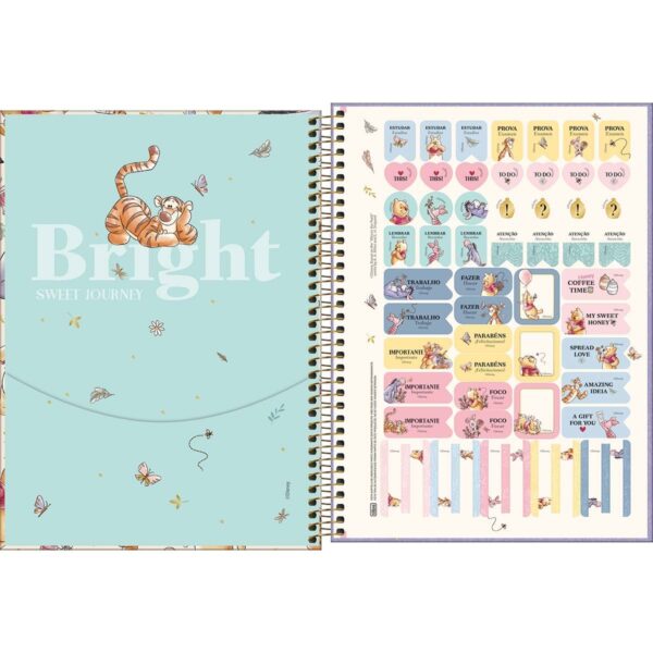 Caderno Espiral Capa Dura Universitário Connect 1 Matéria Ursinho Pooh Tilibra