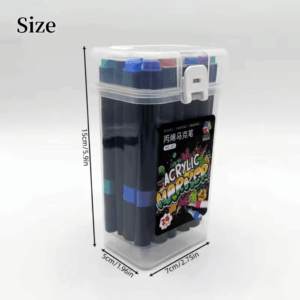 Marcador ACRÍLICO para COLORIR - MALETA Transparente 24 CORES
