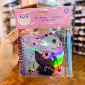 Kit Caderno de Anotação Panda Mãe e Filho - FOFY - UND