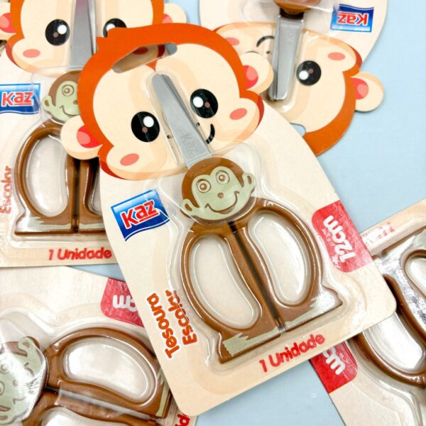 Tesoura Escolar 12 Cm Bichinhos Fofos KAZ - BLISTER