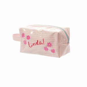 Necessaire Bauzinho Emborrachada Rosa LINDA 10x18x9cm - FLORIE - UND