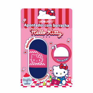 Apontador c/ Borracha Hello Kitty - LEO E LEO - BLISTER 1 UND