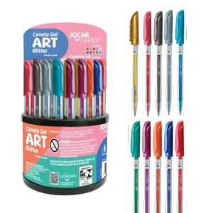 Caneta Gel Art Glitter 1.0 mm Jocar Office Leo e Leo