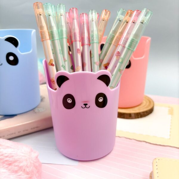Copinho Porta Canetas c/ Suporte Celular Panda - BRANCO