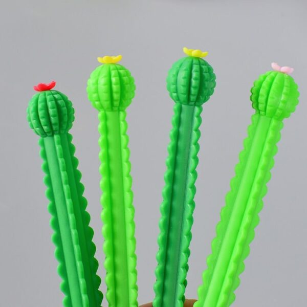 Caneta Fofa Cactus Ouriço - PACOTE 6 UND