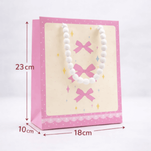 Embalagem Lacinhos c/ Cordão Bolinha Flores Transparente M 18x23x10 cm - IMPORTADO - UND