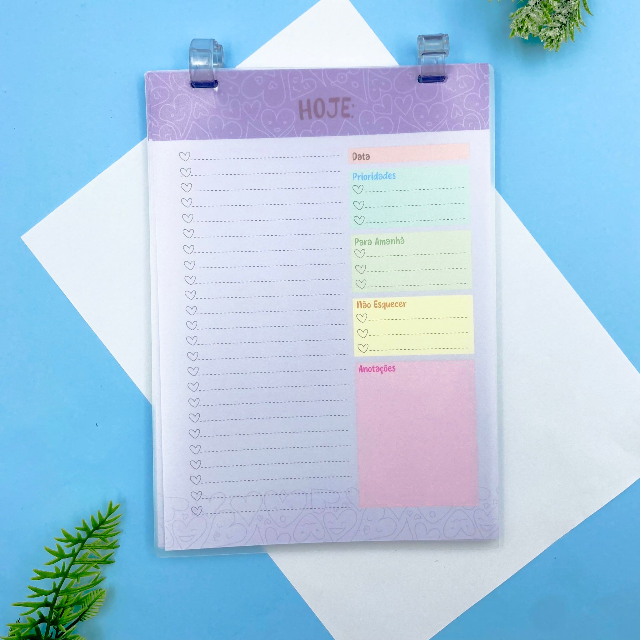 Bloco Prancheta Planner Diário COLOR VIBES 50 fls - IMPORTADO - UND