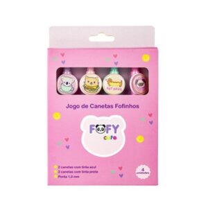 Jogo Canetas Fofinhos - FOFY - BLISTER 4 UND