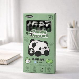 Kit Caneta Premium Apagável Panda Love  4 UND - IMPORTADO - BLISTER