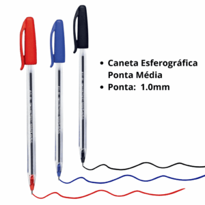 Caneta Kilométrica 100 1.0 mm AZ/PT/VM - PAPER MATE - BLISTER 3 UND