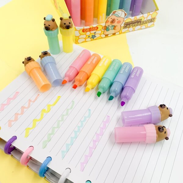 Marca Texto Chanfrado Capivara Relax - CAIXA 36 UND