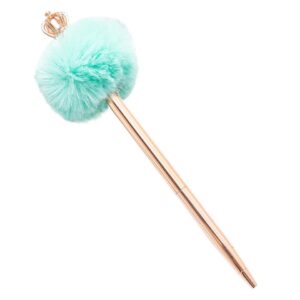 Caneta Metálica Luxo Pompom Coroa