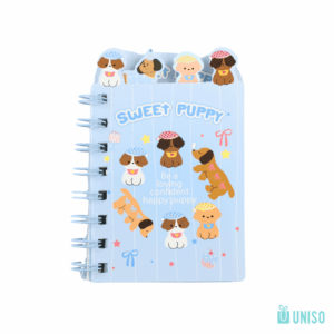 Mini Caderno Espiral Puppy c/ Divisórias 60 Fls 80x10 cm - UNISO - UND