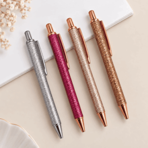 Caneta Premium Metálica Retrátil Glitter  - IMPORTADO - UND