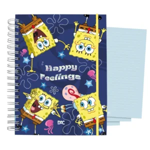 Caderno Smart Colegial Bob Esponja Azul 80 fls - DAC