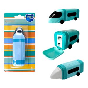 Apontador c/ Borracha Bus G Azul FOFY - BLISTER