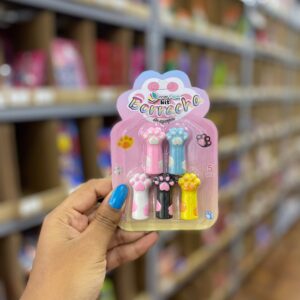 Borracha Fofa Patinhas 5 Und - IMPORTADO - BLISTER