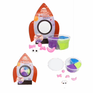 Kit Massinha de Modelar Galáxia Leo e Leo - Blister 3 Cores e Ferramentas