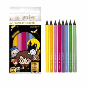 Lápis de Cor Sextavado Big Neon Harry Potter Leo e Leo