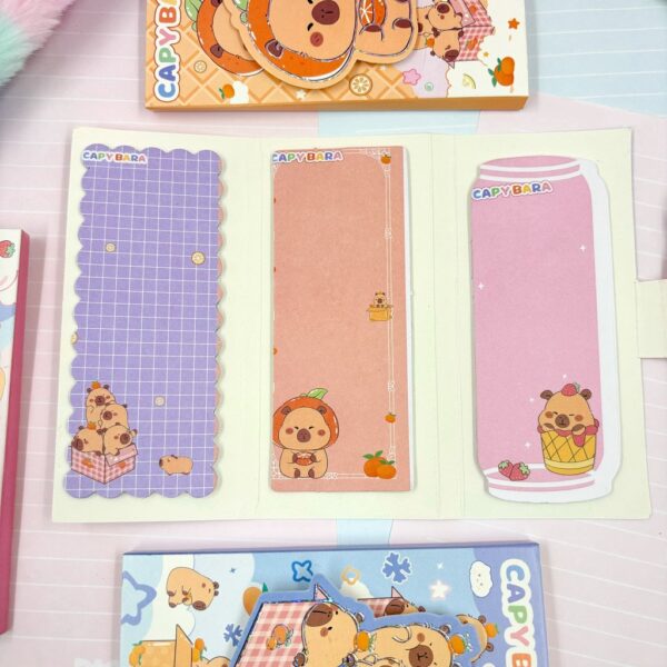 Caderninho Notas Adesivas c/ Velcro Capivara - 2 Und