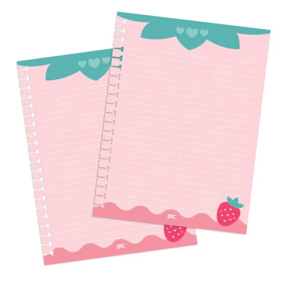 Caderno Smart Universitário 10 Matérias Hello Morango c/ Cheirinho DAC