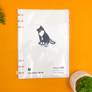 Caderno Fichário Reposicionável A5 Gatinho 48 fls 14,2x20,5cm - IMPORTADO - UND