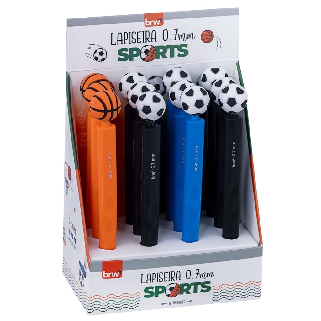 Lapiseira Plástica 0,7mm Sports - BRW - 4 UND