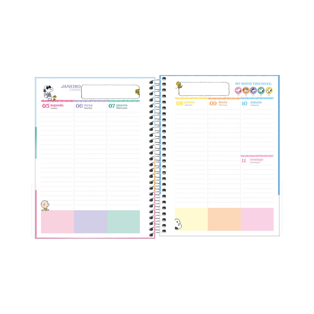 Agenda Planner Espiral 17,5 x 24 cm SNOOPY - TILIBRA - UND