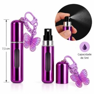 Chaveiro Tendência Charm PORTA PERFUME Borboleta - IMPORTADO - UND