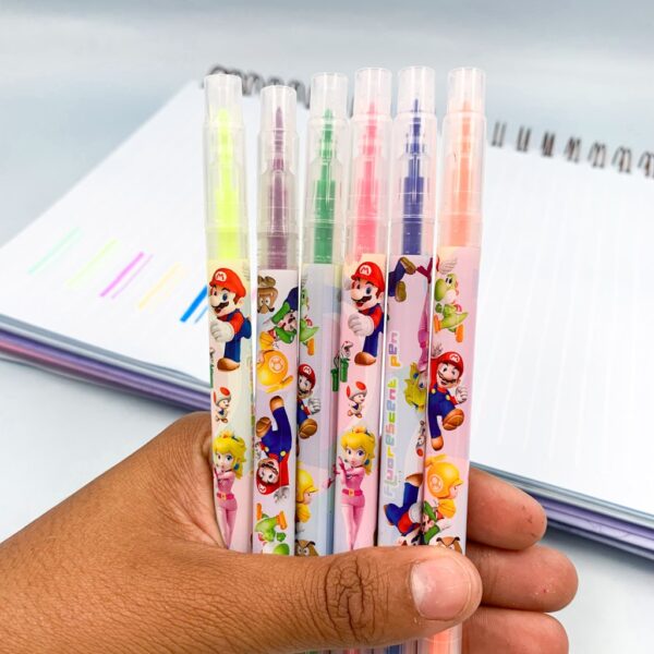 Marca Texto 2 Pontas Super Mário Bross - BLISTER