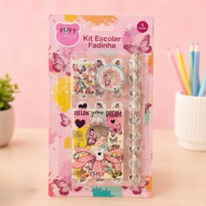 Kit Escolar Fadinha 5 peças - FOFY - BLISTER