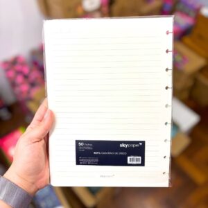 Refil de Caderno de Disco 9 Discos 17,5 x24cm 50 Fls - SKYPAPER - UND