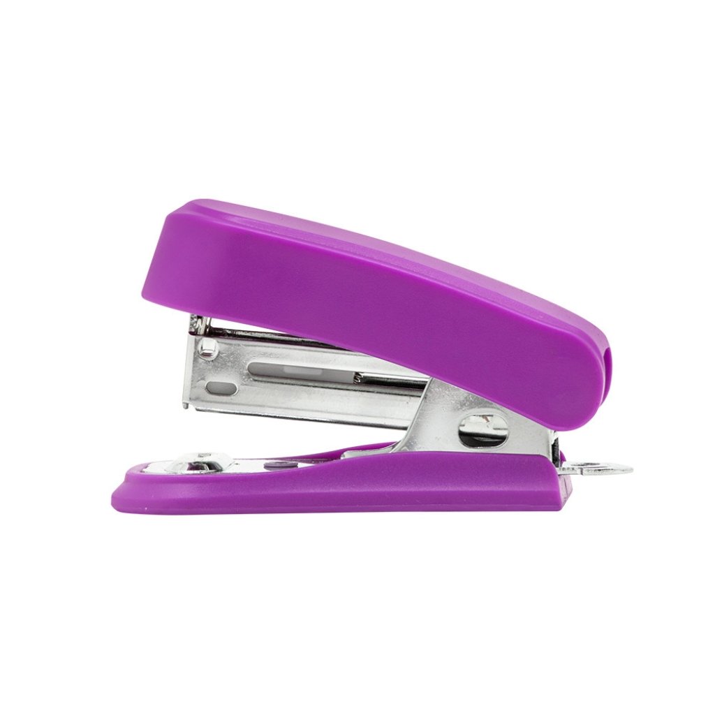 Grampeador Plástico Mini P/ 20 Folhas Cores Neon - BRW - CX 12 UND