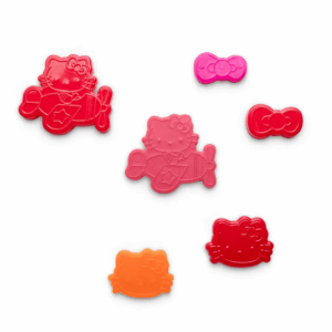 Massinha de Modelar c/ Molde Hello Kitty 80 g - LEO e LEO - BLISTER 8 UND + 3 MOLDES