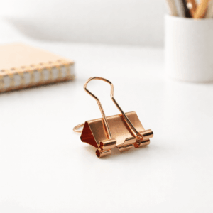Prendedor de Papel Rose Gold Elegance 12 Peças - KAZ - UND