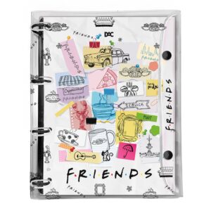 Fichário Universitário Friends em PVC Cristal DAC